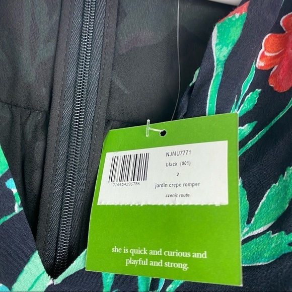 Kate Spade | Jardin Crepe Romper Size 2 NWT - Picture 6 of 8